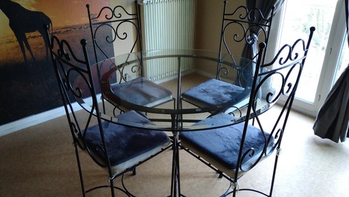 Table ronde verre - table,