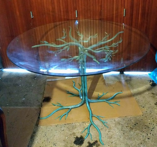 Table ronde fer forgé - table,